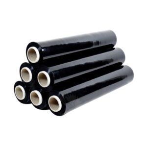 Folie stretch neagră manuală-1.5kg 23 microni 6role