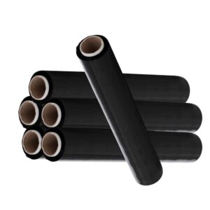 Folie stretch neagră manuală-1.5kg 23 microni 6role