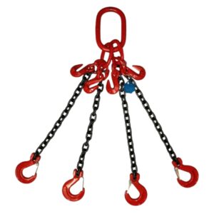 Lant macara cu carlige de scurtare 8mm 4 brate 3 tone